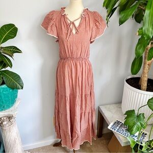 NWT Cottagecore Gingham Dress, Max Studio, Studio Ghibli, Prairie, Country B3